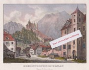 WERFEN, Kolorierte Lithographie