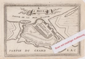 LEFKAS, Kupferstichplan der Stadt v. 1686