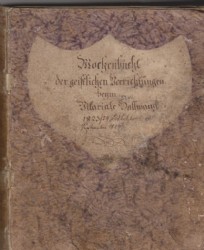 VIKARIAT HALLWANG, Wochenbüchl 1823