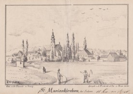 ST. MARIENKIRCHEN / INNVIERTEL, Lithographie 1890