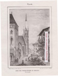 BRIXEN / SÜDTIROL, Orig. Lithographie von 1837