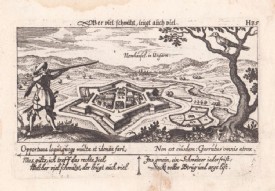 FESTUNG NEUHÄUSEL / NOVE ZAMKY, Kupferstich 1623