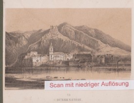 DÜRNSTEIN, Lithographie v. Sandmann, 1858