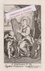 CAECILIA, Kupferstich v. C.van Merlen, um 1690