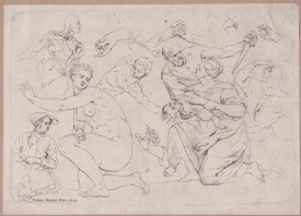 HERZ, Joh.Dan, Studien, Orig.Radierung, um 1740