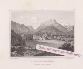 REICHENHALL / ST. ZENO, Stahlstich, um 1855