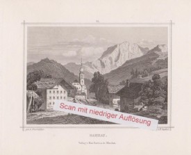 RAMSAU b. BERCHTESGADEN, Stahlstich, 1855