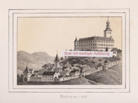 BLEIBURG, Orig. Lithographie v. Wagner 1844