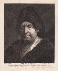 REMBRANDT / ROMANET, Orig.Radierung 1765