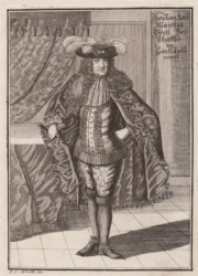ULFELDT, Graf, Ganzporträt, Kupferstich, um 1738