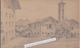 HAMMERAU / SAALACH. Bleistiftzeichnung