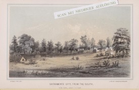 SACRAMENTO CITY, Tintet Lith. after Taylor, 1850