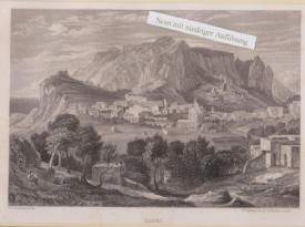 CAPRI, Orig. Stahlstich v. Frommel, 1840