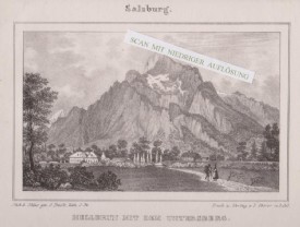 UNTERSBERG, Orig. Lithographie v. 1838