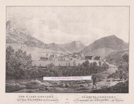 EISENERZ, Orig. Lithographie v. Jakob Alt, 1833